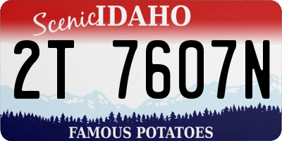 ID license plate 2T7607N