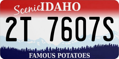 ID license plate 2T7607S