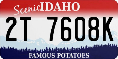 ID license plate 2T7608K