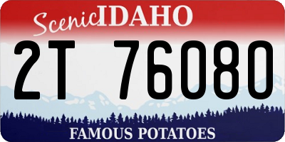 ID license plate 2T7608O