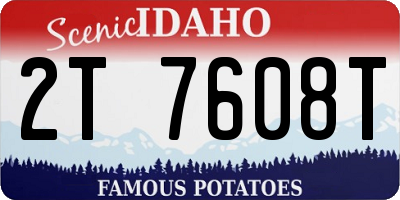 ID license plate 2T7608T