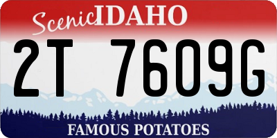 ID license plate 2T7609G