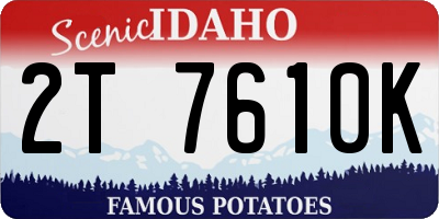 ID license plate 2T7610K