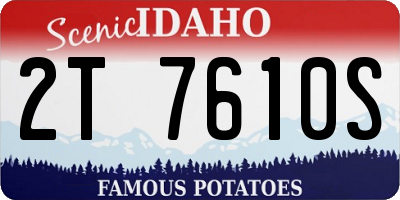 ID license plate 2T7610S