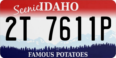 ID license plate 2T7611P