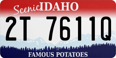 ID license plate 2T7611Q