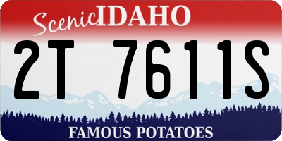 ID license plate 2T7611S