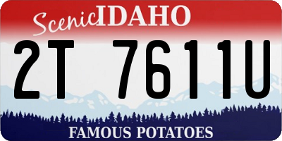 ID license plate 2T7611U