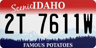 ID license plate 2T7611W
