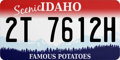 ID license plate 2T7612H
