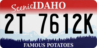 ID license plate 2T7612K