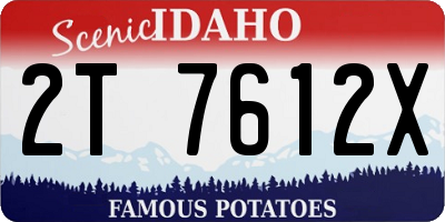 ID license plate 2T7612X