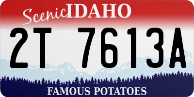 ID license plate 2T7613A