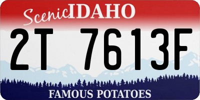 ID license plate 2T7613F