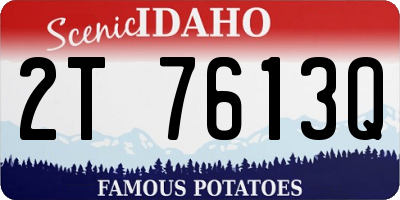 ID license plate 2T7613Q