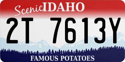 ID license plate 2T7613Y