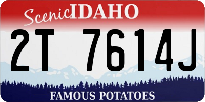 ID license plate 2T7614J