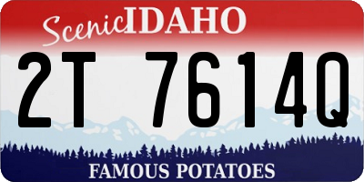ID license plate 2T7614Q