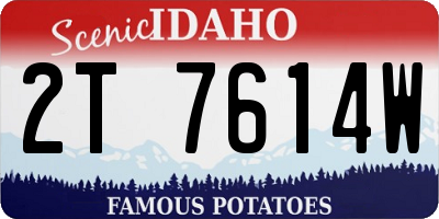 ID license plate 2T7614W