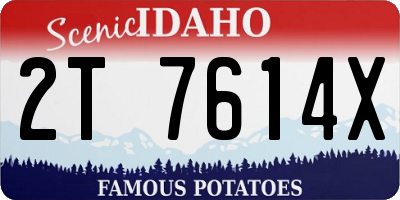 ID license plate 2T7614X