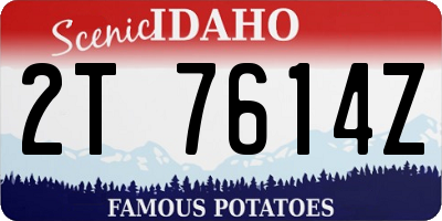 ID license plate 2T7614Z