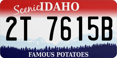 ID license plate 2T7615B