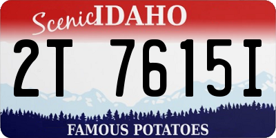 ID license plate 2T7615I