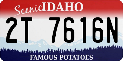 ID license plate 2T7616N