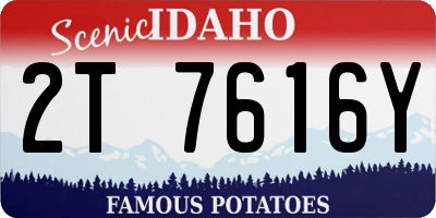 ID license plate 2T7616Y