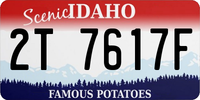 ID license plate 2T7617F