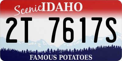 ID license plate 2T7617S