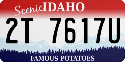 ID license plate 2T7617U