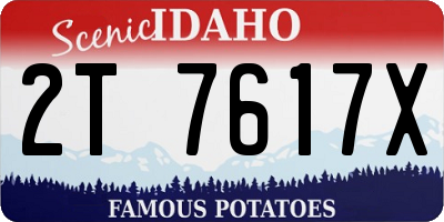 ID license plate 2T7617X