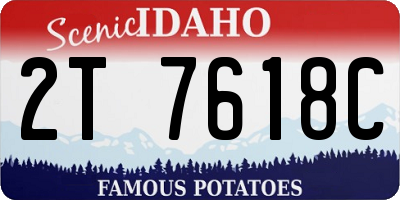 ID license plate 2T7618C