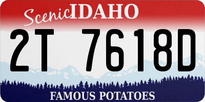 ID license plate 2T7618D