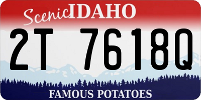 ID license plate 2T7618Q
