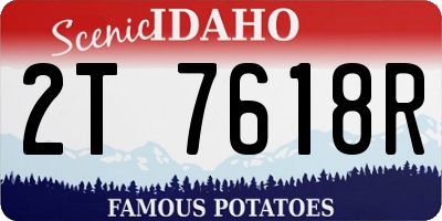 ID license plate 2T7618R