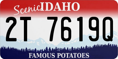 ID license plate 2T7619Q