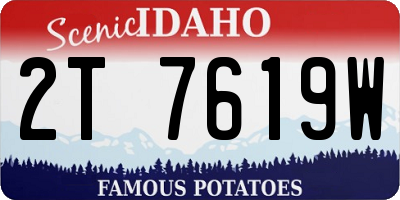 ID license plate 2T7619W