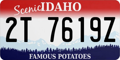 ID license plate 2T7619Z