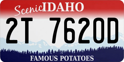 ID license plate 2T7620D