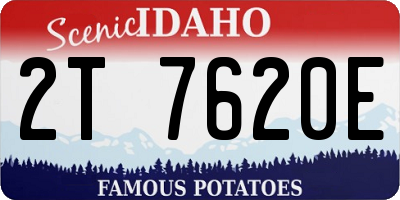 ID license plate 2T7620E