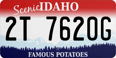 ID license plate 2T7620G