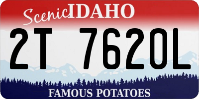 ID license plate 2T7620L