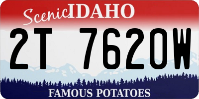 ID license plate 2T7620W