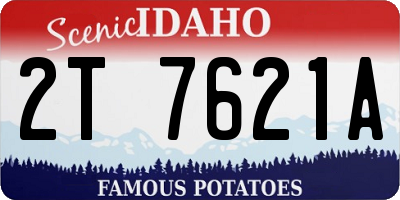 ID license plate 2T7621A