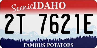 ID license plate 2T7621E