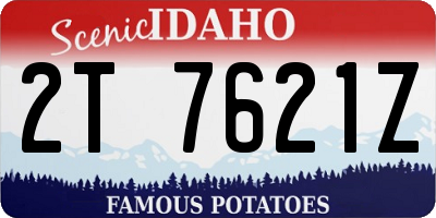 ID license plate 2T7621Z