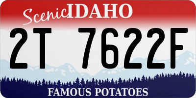 ID license plate 2T7622F
