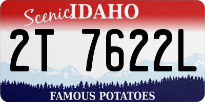 ID license plate 2T7622L